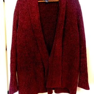 Really warm and cozy chenille open cardigan